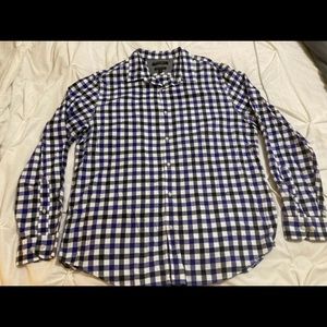 Banana Republic luxe flannel blue & black
